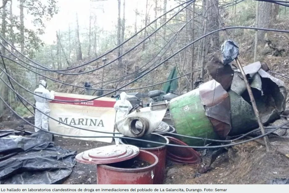Semar desmantela dos narcolaboratorios en Durango