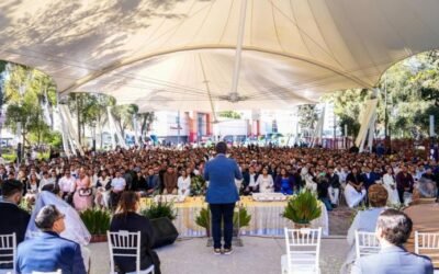 Unen sus vidas 500 parejas en magna boda colectiva en la Gustavo A. Madero
