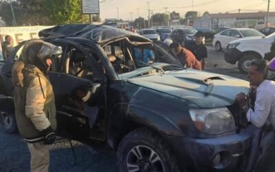 Explota camioneta sobre la México-Pachuca; murió ‘el Payín’ de Los Mayos