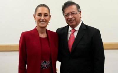 Charla Sheinbaum con Petro y estrechan vínculos diplomáticos