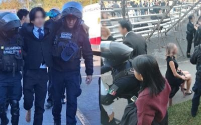 Se desploma estructura durante toma de fotografía en la Universidad Veracruzana; hay 18 heridos