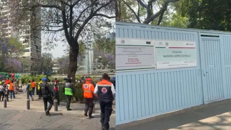Evacúan a 600 estudiantes por presunta fuga de gas cerca de la Glorieta de la Cibeles