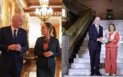 Gianni Infantino sostiene reuniones con Claudia Sheinbaum y Clara Brugada