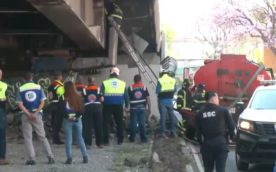 Se registra incendio en estructura de la Línea 4 del Metro
