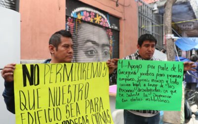 Familias desalojadas en CDMX advierten que mantendrán plantón durante Mundial