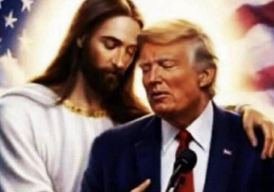Difunde Trump nueva imagen junto a Jesucristo tras polémica por representación religiosa