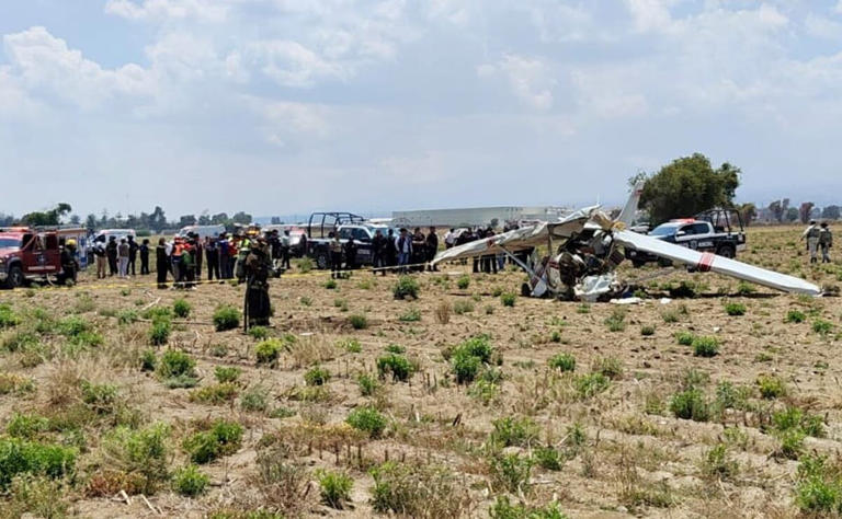 Caída de avioneta en Huejotzingo, Puebla, deja cuatro fallecidos
