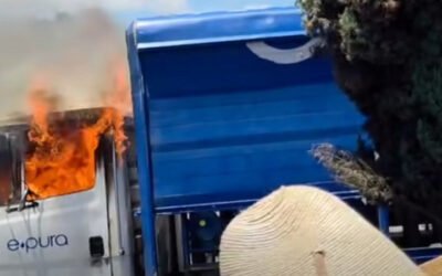 Comuneros de Arantepacua queman vehículos y causan destrozos en Morelia