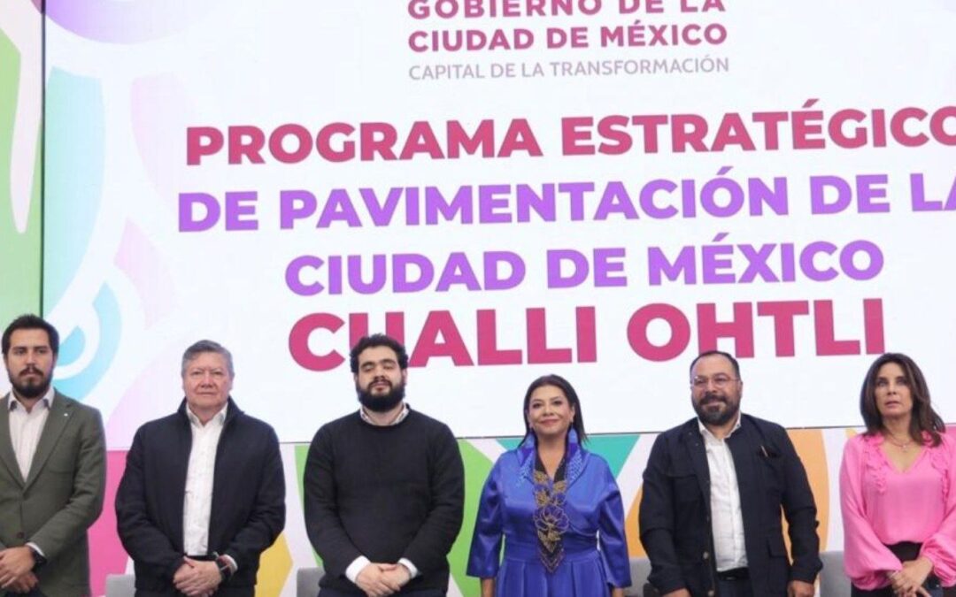 Reporta Clara Brugada avance de 80% en repavimentación de vialidades primarias