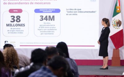 Mexicanos en EUA aportan 2.3 billones de dólares al PIB estadounidense: Sheinbaum