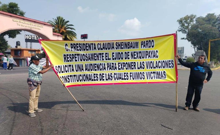 Pobladores bloquean carretera Lechería-Texcoco previo a visita de Sheinbaum