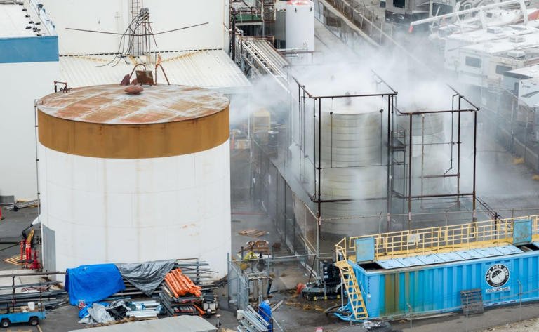 Eliminan riesgo de explosión de tanque químico en California