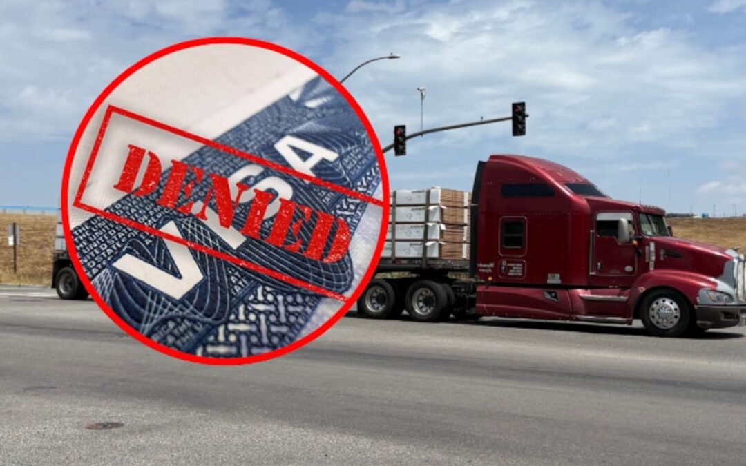 Cancelan Visas en EU a cientos de transportista mexicanos en la frontera.
