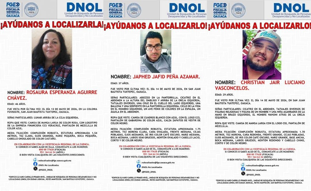 Desaparecen en Oaxaca seis personas originarias de Veracruz