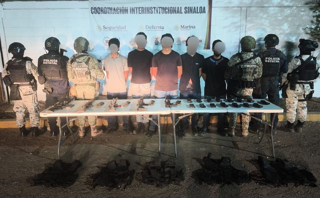 Detienen a 5 civiles armados en fraccionamiento de Culiacán