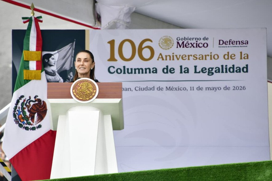 Refrendan las FA su lealtad a la Presidenta Sheinbaum en el patriótico evento realizado por el 106 Aniversario de la “Columna de la Legalidad”.