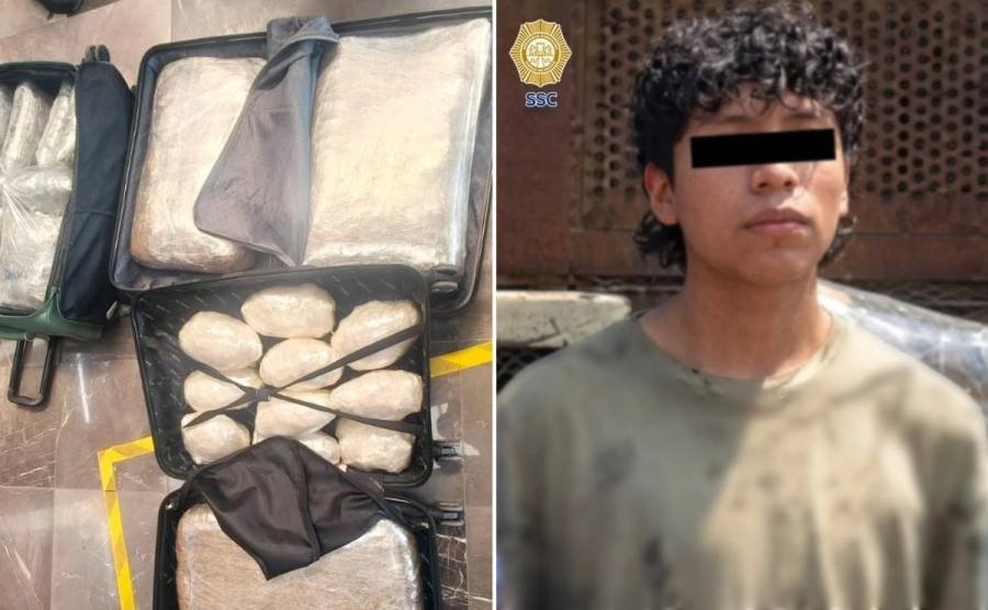 Detienen a joven con 47 kilos de mariguana en la TAPO