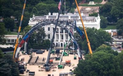 Construyen estadio en la Casa Blanca para la pelea de la UFC por el cumpleaños de Trump