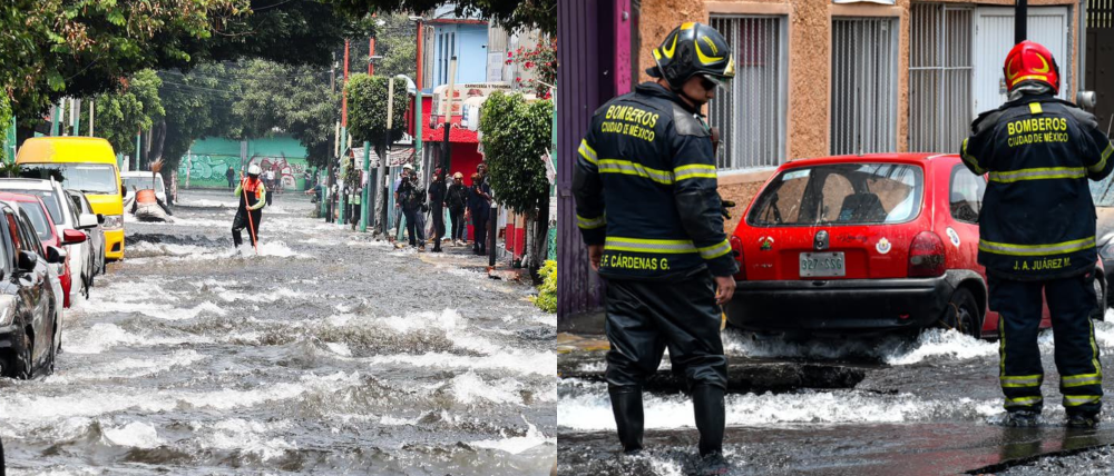 Mega fuga de agua inunda calles de Culhuacán tras ruptura de tubería en Iztapalapa