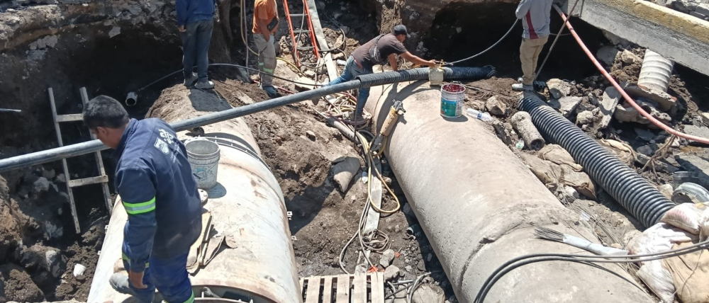 Concluyen reparación de mega fuga en Los Reyes Culhuacán