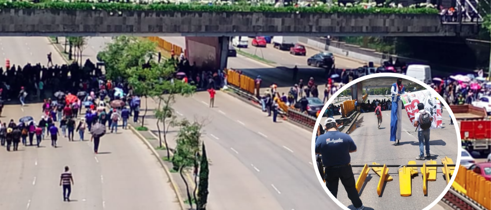 Bloqueo hoy jueves 28 en Circuito Interior: CNTE cierra tras violencia registrada en Oaxaca