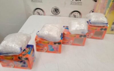 Aseguran dos kilos de metanfetamina ocultos en paquetes de dulces en Morelia, Michoacán