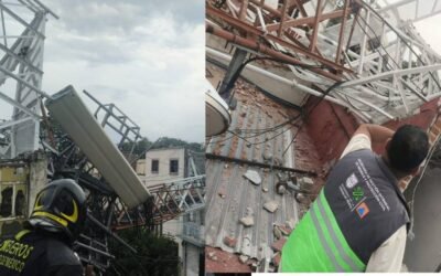 Colapsa antena de radiocomunicaciones en la GAM; evacúan a 10 personas