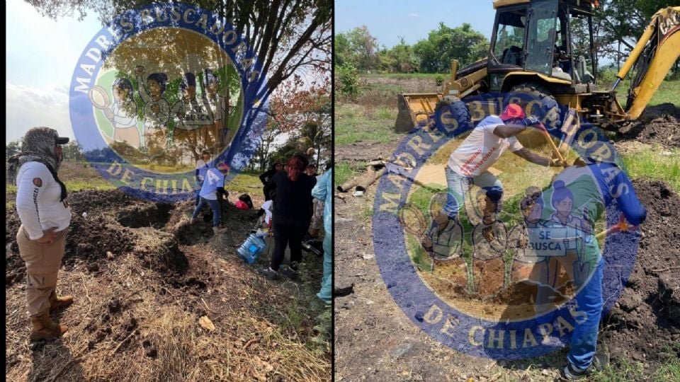 Buscadoras hallan restos calcinados en Chiapas
