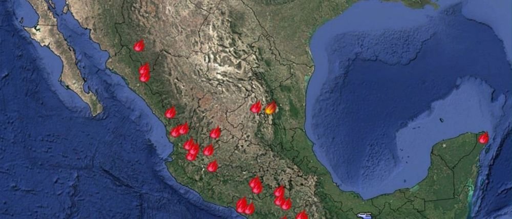 Incendios forestales: Permanecen 38 incendios activos, en 14 estados