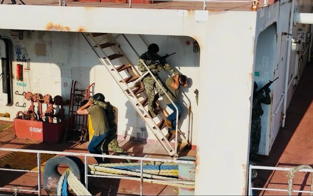 Marina realiza simulacros de alto riesgo en el puerto de Veracruz