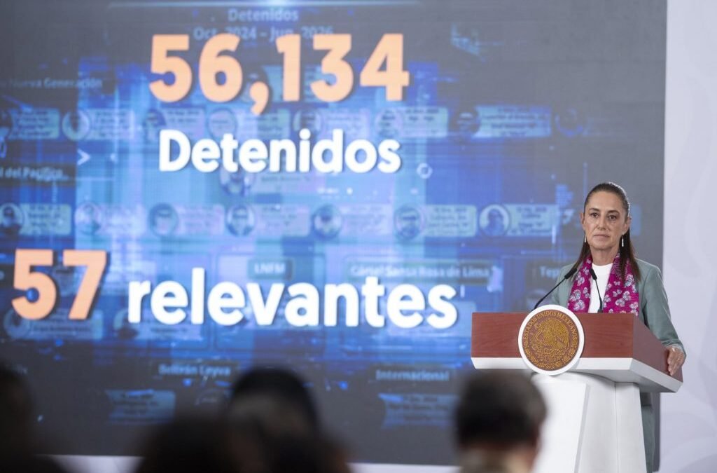 Destaca Sheinbaum reducción de 46% en homicidios dolosos