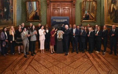 Presidenta Sheinbaum recibe a Gianni Infantino en Palacio Nacional previo al Mundial 2026