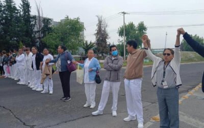 Enfrentamiento entre policías y manifestantes del Sector Salud e Pachuca con saldo de varios heridos y detenidos.