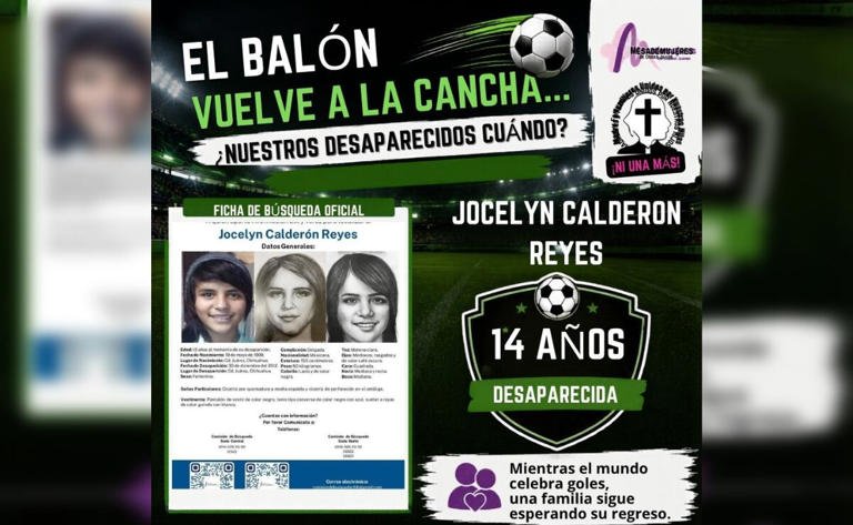 «El balón vuelve a la cancha, ¿nuestros desaparecidos cuándo?»; colectivo de Ciudad Juárez se suma a acciones a nivel nacional