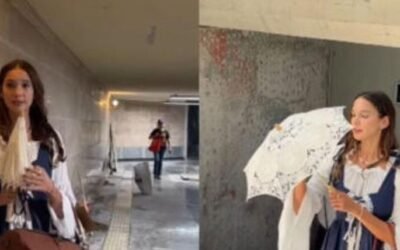 Critican a Ary Tenorio, novia de Luisito Comunica, por grabar video de época en el Metro Hidalgo