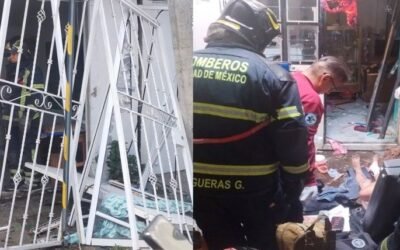 Explosión de gas en vivienda de Iztapalapa lesionó a una persona y causó tambien daños a casas contiguas.