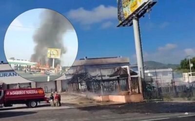 Explota pipa de gas tras volcadura sobre carretera Texcoco – Calpulalpan