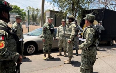 Generales Trevilla y Briseño supervisan labor del Ejército y GN en Culiacán