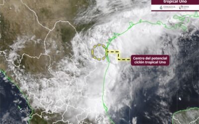 Alerta SMN sobre la formación del ciclón tropical Uno a 105 kilómetros de Reynosa