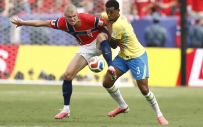 Con doblete de Haaland, Noruega elimina a Brasil