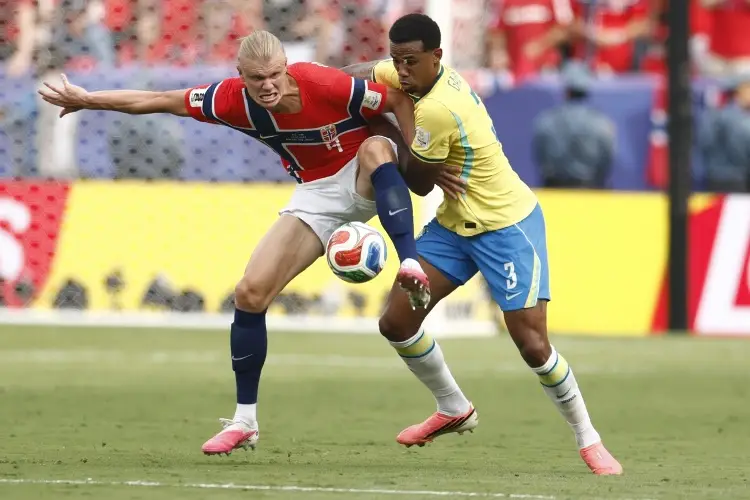 Con doblete de Haaland, Noruega elimina a Brasil