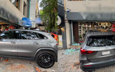 Mujer de 72 años se impacta contra vinoteca en Lomas de Chapultepec; una persona resulta lesionada