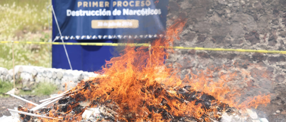 Fiscalía incinera 71 mil dosis de droga de 600 investigaciones