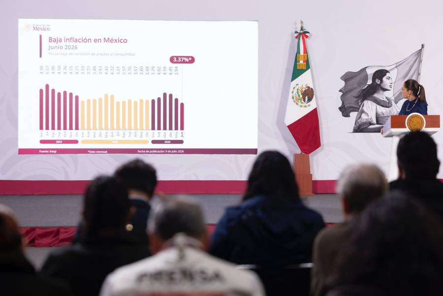 Presidenta Claudia destaca reducción de la inflación; atribuye resultado a la estabilidad económica