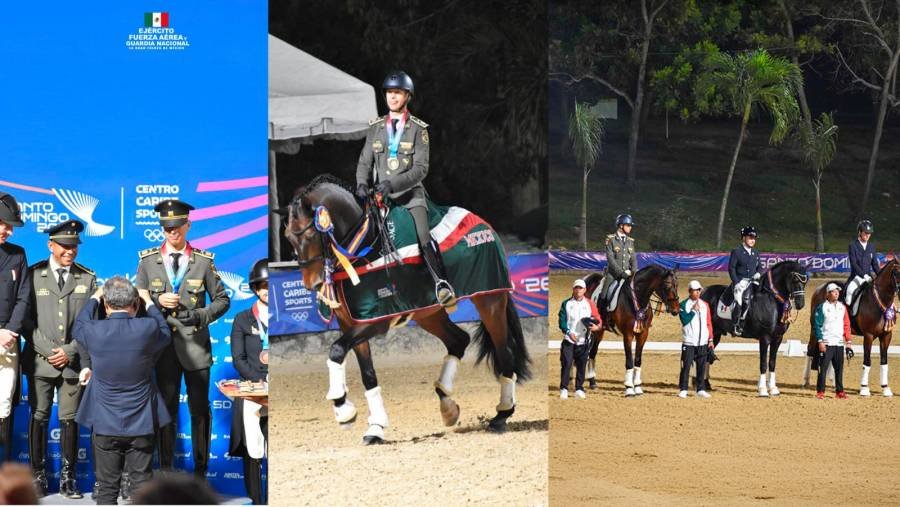 Ejército Mexicano gana oro en adiestramiento ecuestre en Juegos Centroamericanos y del Caribe