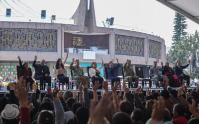Proclama la Presidenta Alto al Fuego en México desde la Basílica de Guadalupe.