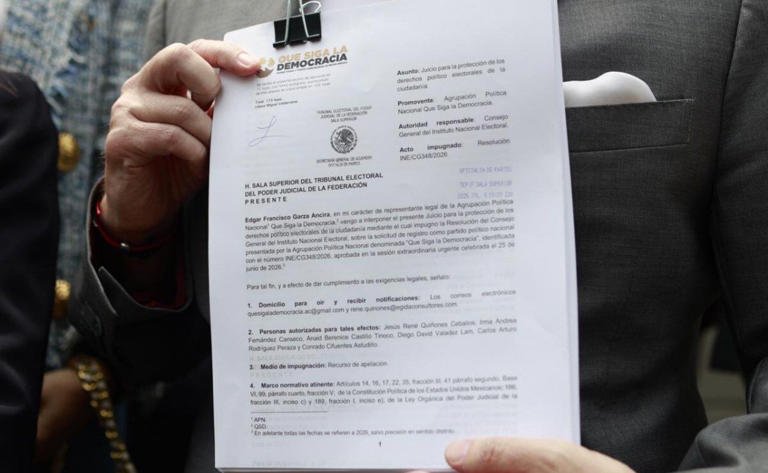 «Que Siga la Democracia» impugna negativa de registro como partido político