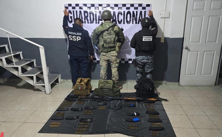 Elementos del Ejército decomisan armas, equipo táctico y un vehículo durante patrullajes en Tula, Hidalgo