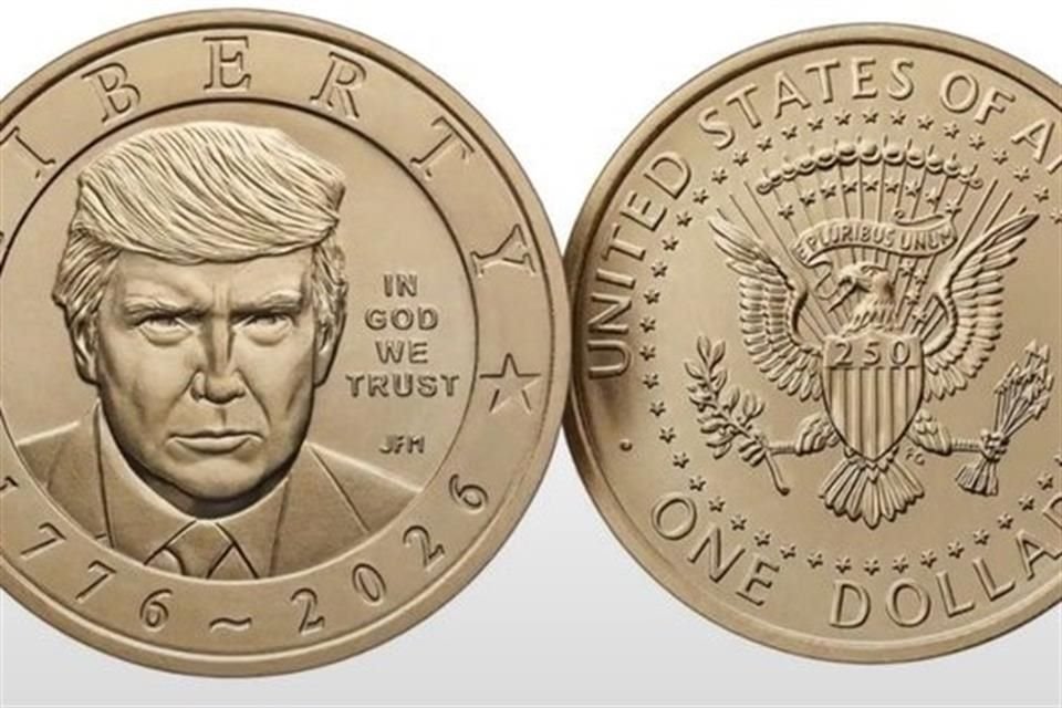 Prepara EU nueva moneda de 1 dólar con el rostro de Donald Trump