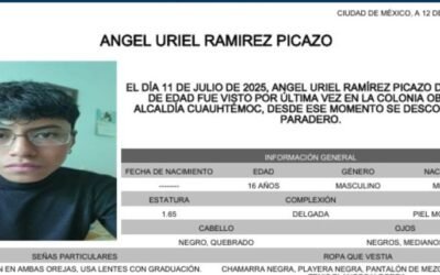 Activan Alerta Amber por desaparición de menor en la alcaldía Cuauhtémoc